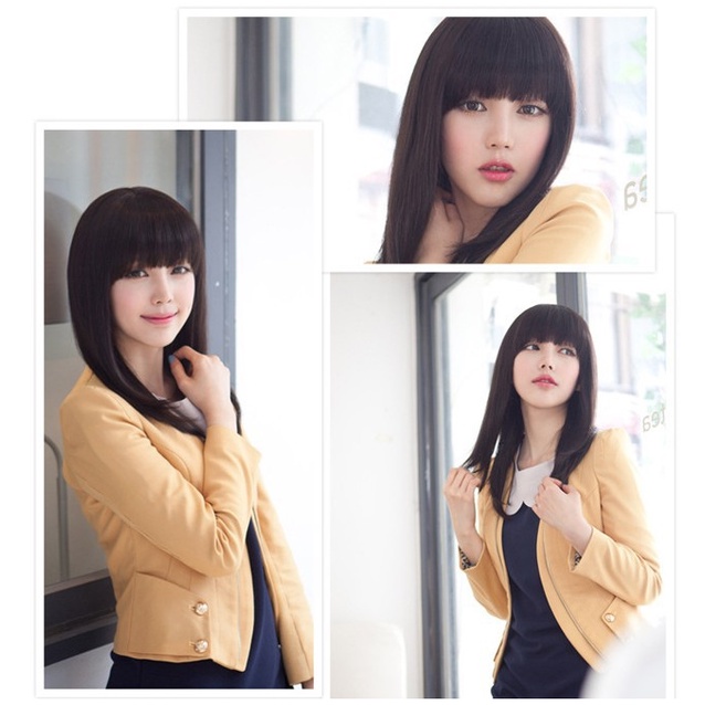 💗TẶNG LƯỚI💗Tóc giả nữ nguyên đầu đẹp Hàn Quốc - TG4