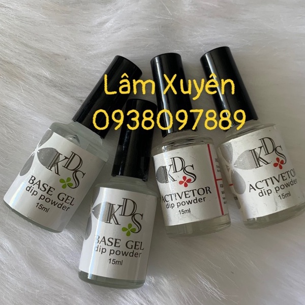 Dung dịch bột nhúng♦️FREESHIP♦️bộ 3 chai base, Top, Activitor dùng trong bột nhúng, giá rẻ cho tiệm, salon, học viênnail