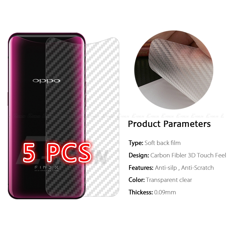 Mềm Miếng Dán Sợi Carbon Bảo Vệ Mặt Sau Cho Oppo A83 Find X F9 F7 F5 Pro Youth Lite