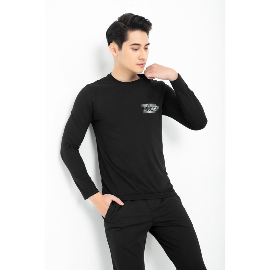 Áo Thu Đông Nam Thun Dài Tay Cao Cấp Aristino Insidemen ILT005W1 Chất Cotton Dáng Slim fit Cổ Tròn Tay Và Gấu Áo Suông | BigBuy360 - bigbuy360.vn