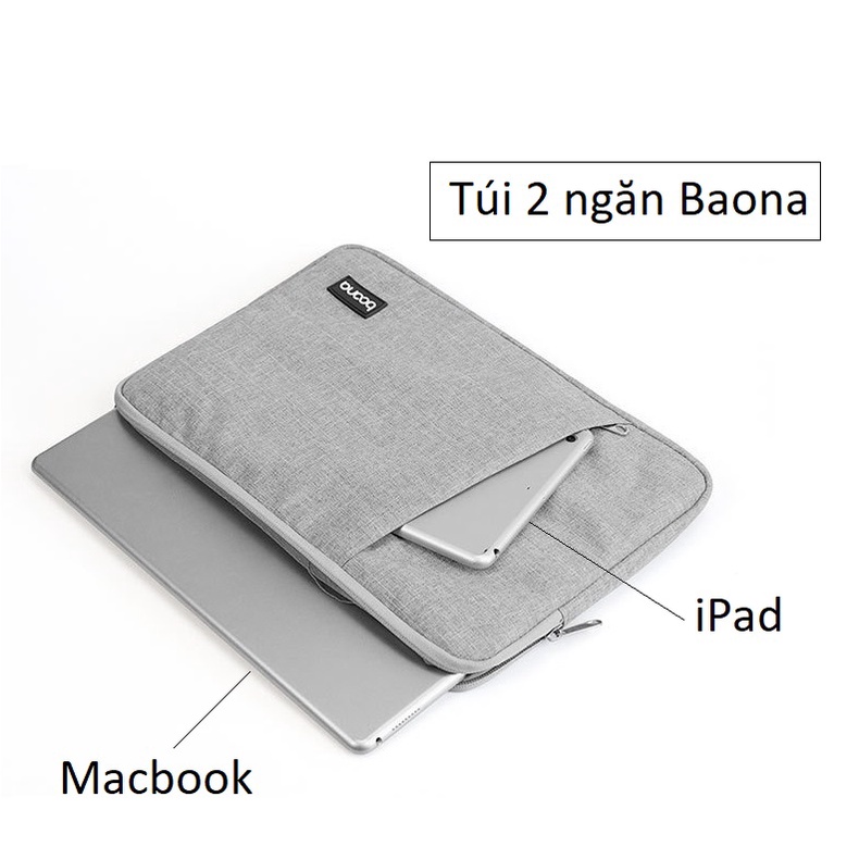 Túi chống sốc, chống thấm, siêu mỏng, thời trang Bubm, Baona dùng cho iPad/ Macbook/ Surface/ Laptop/ Tablet FMBM