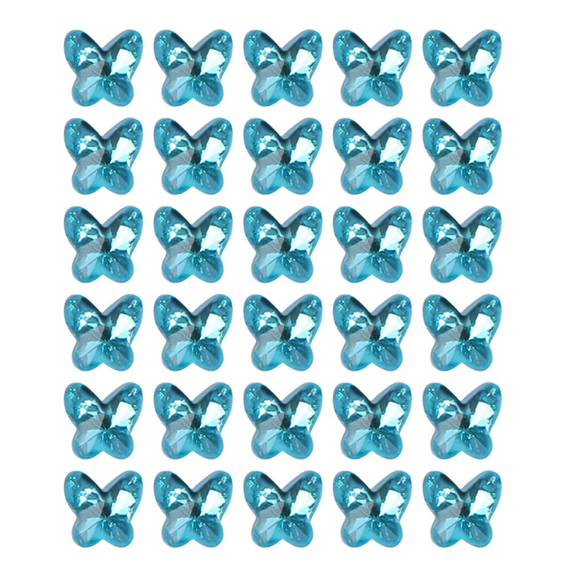 Set 30 Phụ Kiện Trang Trí Móng Nghệ Thuật Hình Bướm Đính Đá Xinh Xắn