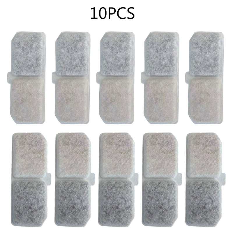 Set 10 tấm lọc hình chữ nhật tiện dụng cho đài phun nước uống thú cưng