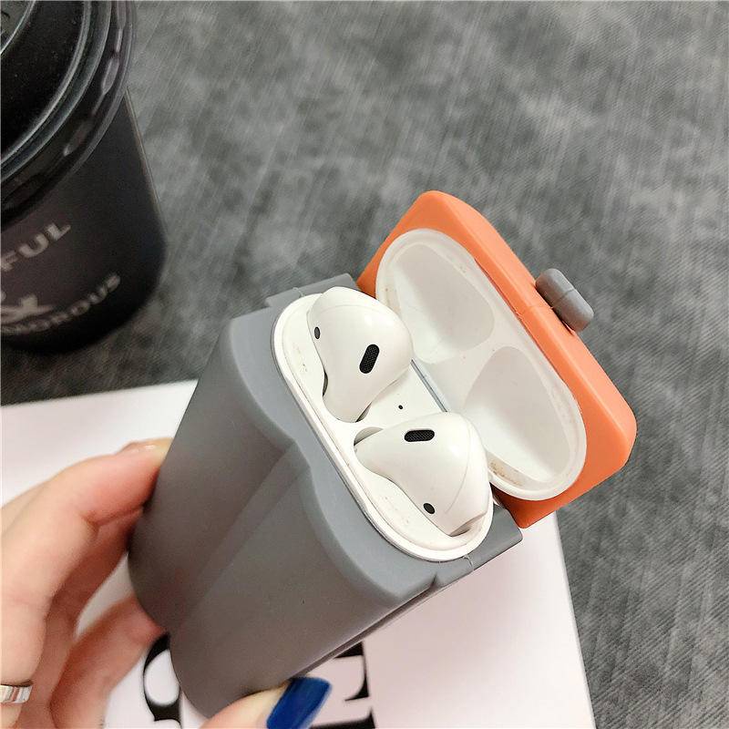 Vỏ silicon bảo vệ hộp sạc tai nghe bluetooth không dây Airpods 1 2 Apple thiết kế hình cây súng độc đáo
