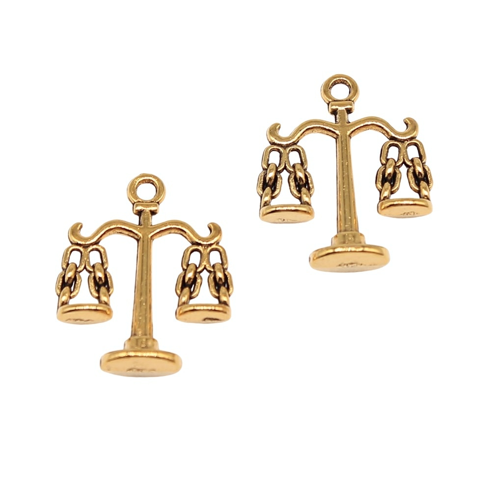 Bộ 10 Mặt Dây Chuyền Cân Bằng 22x17mm Mặt Hình Công Lý Lý Lý Dùng Làm Trang Sức