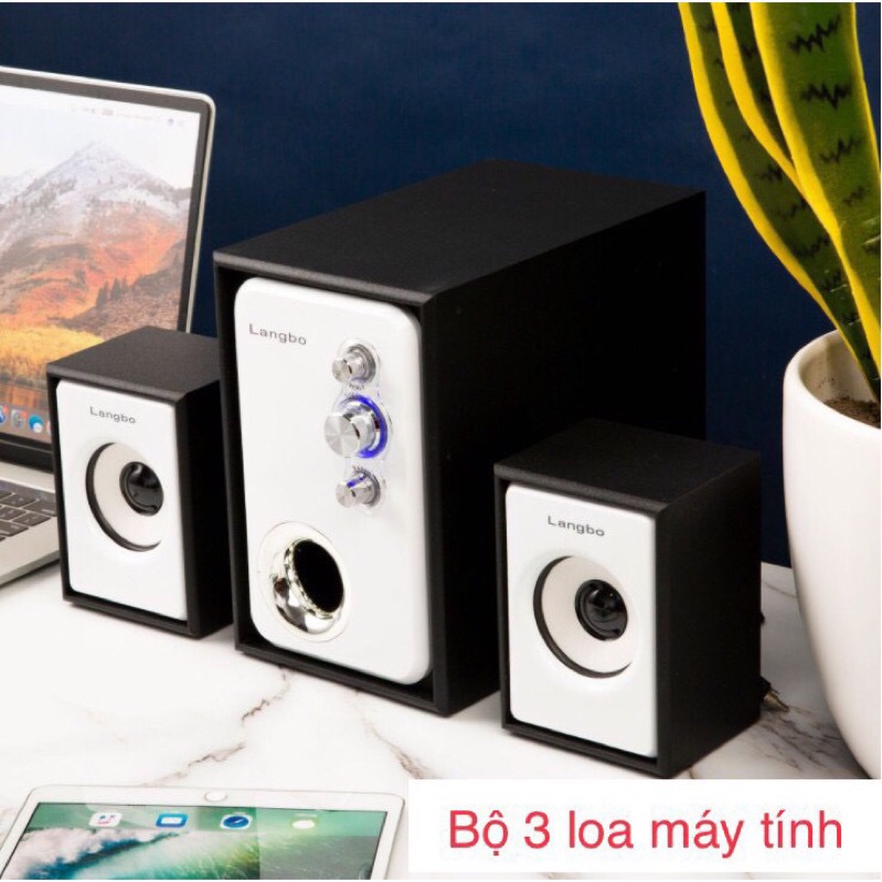 Bộ 3 loa vi tính mắt đại bàng cực ngầu kết nối được với máy tính, laptop, điện thoại