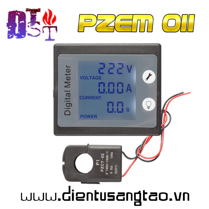 Công tơ điện tử PZEM-011 AC 80 - 260V 100A Cuộn kẹp