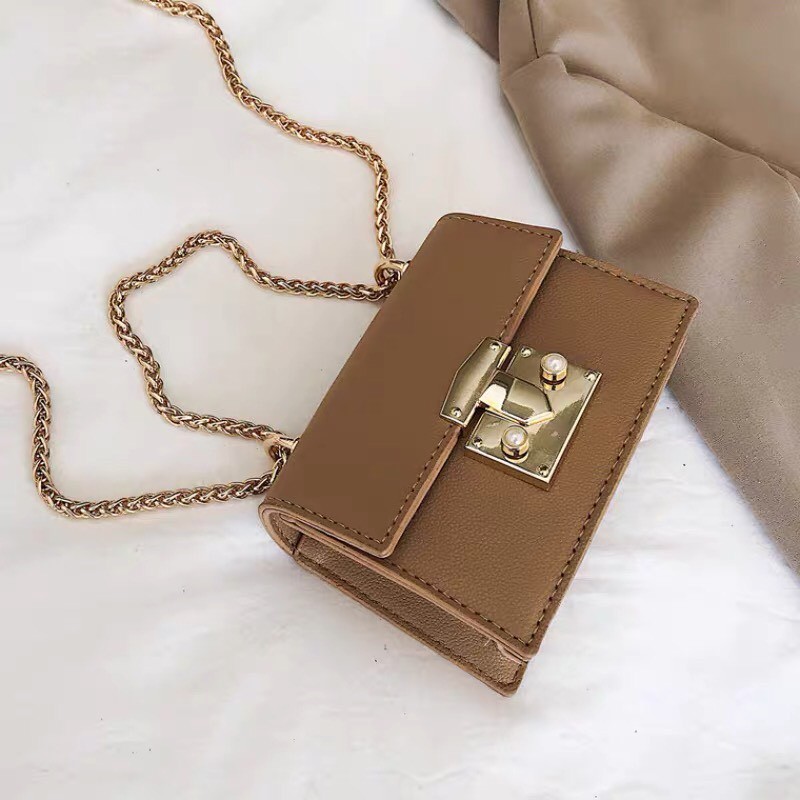 Túi xách nữ sang chảnh🔥 FREESHIP 🔥  Túi xách nữ đẹp CNK dáng hộp khóa vuông kim loại hiện đại