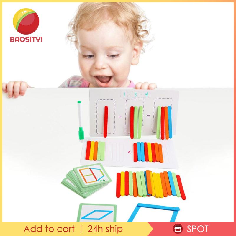 [Baosity1] Bộ Đồ Chơi Que Đếm Bằng Gỗ Nhận Biết Màu Sắc Dành Cho Trẻ Em