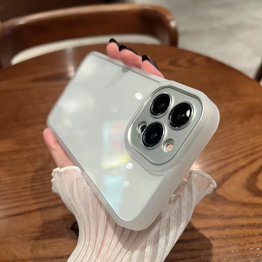Ốp Điện Thoại Cứng Trong Suốt Chống Sốc Kiểu Dáng Sang Trọng Cho iPhone 14 13 12 11 Pro Max