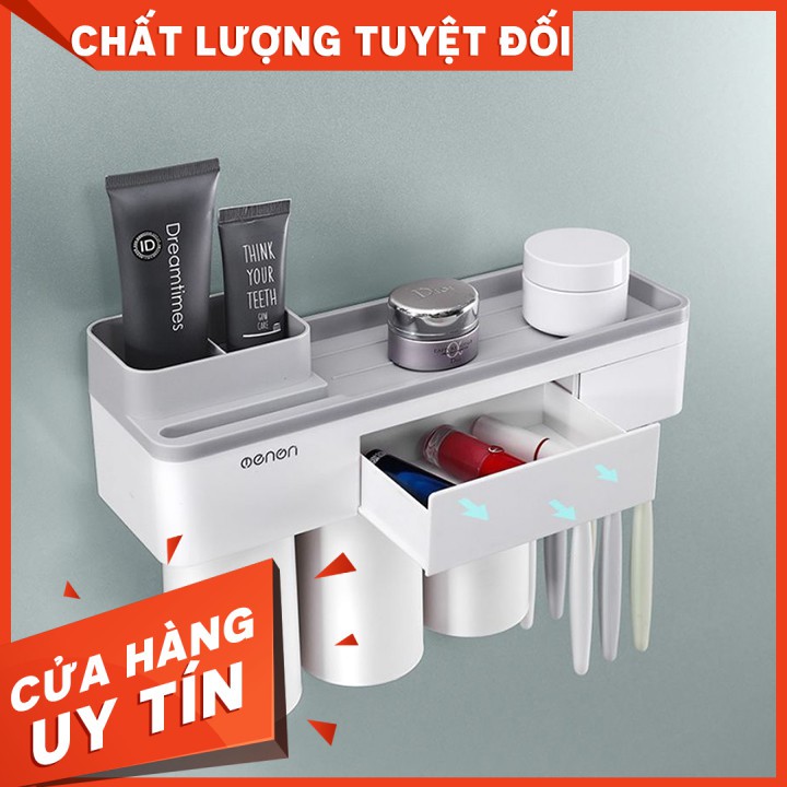 [HOT]RE0302 Kệ để đồ đánh răng ENON cao cấp cốc hít mẫu 3 cốc - Giá để đồ đánh răng.