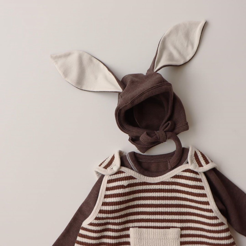 Bộ áo liền quần tay dài màu sắc dễ thương cho bé