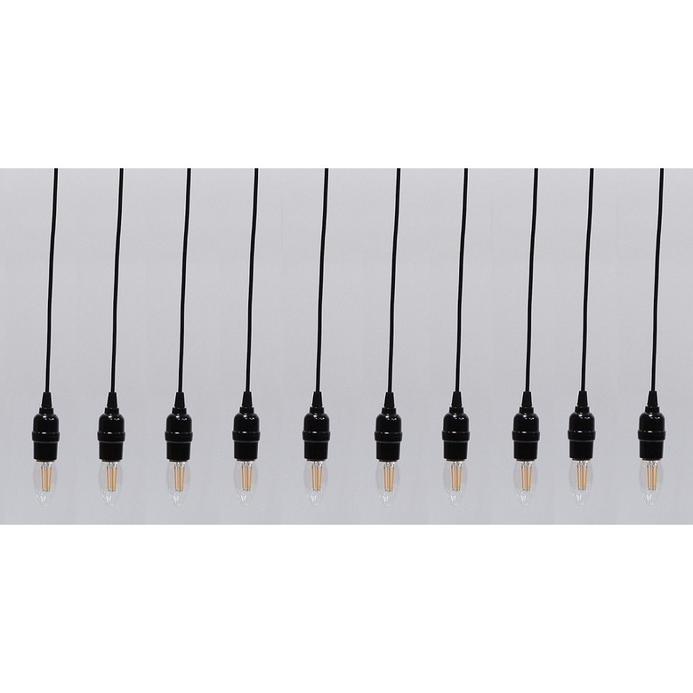 Bộ 10 dây đèn thả cổ điển Vintage bóng led Edison hình quả nhót C35 4w