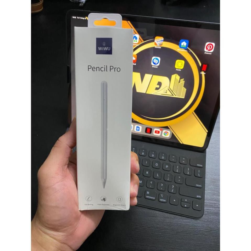 [BH 12 tháng - 1 đổi 1] Bút Cảm Ứng WiWu Pencil Pro Cho iPad Viết Vẽ Nghiêng Hơn 60 Độ, Chống Tì Tayl, Hít