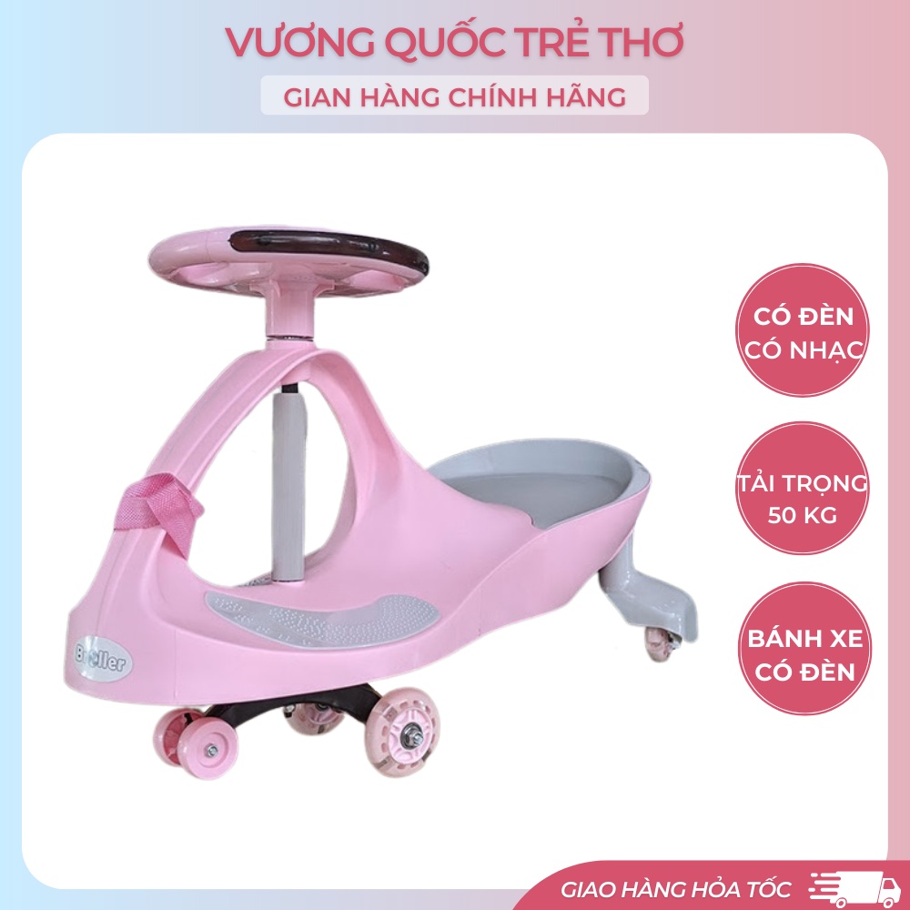 Xe Lắc Cho Bé Broller HZL-919 VuongQuocTreTho Có Nhạc Và Đèn, Xe Lắc Cao Cấp Có Đèn Bánh Xe
