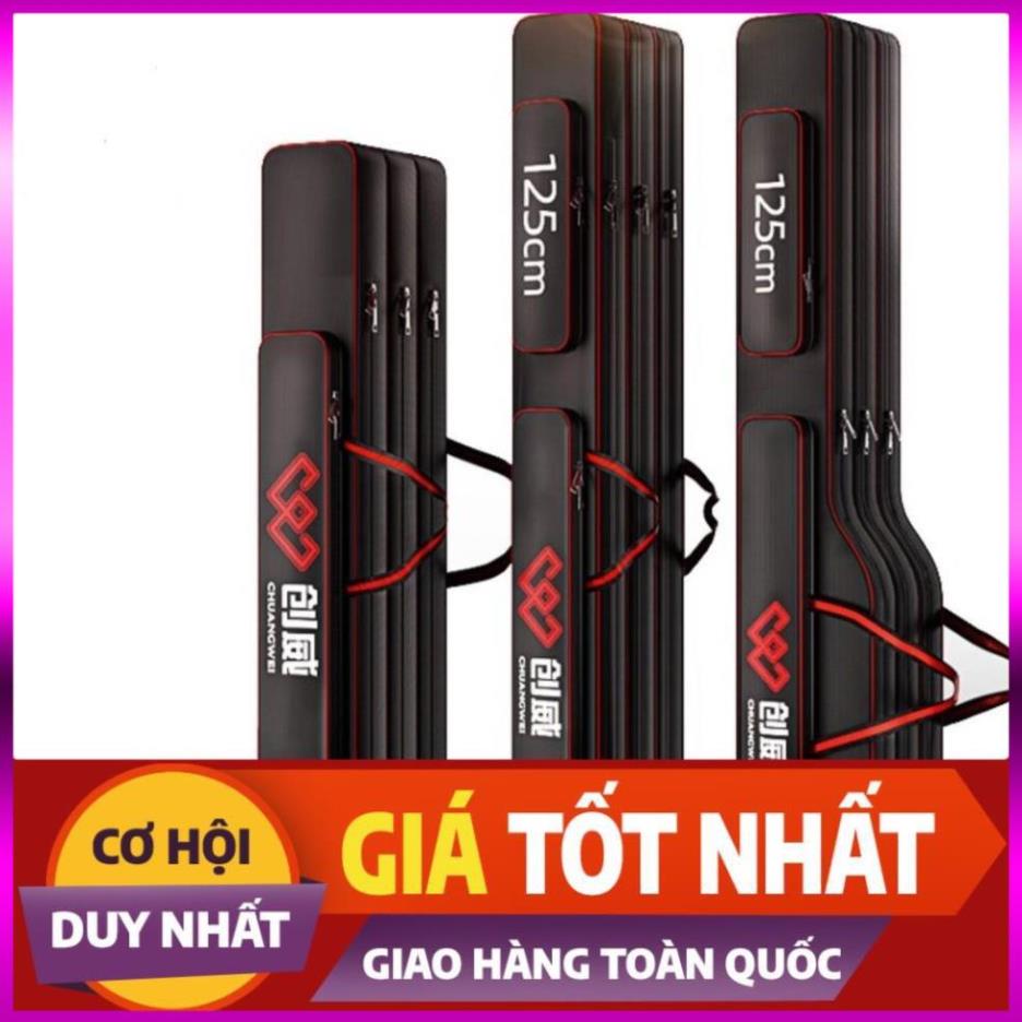 [Xả Kho 3 Ngày] bao đựng cần 3 ngăn kèm 2 túi phụ chất liệu chống thấm nước