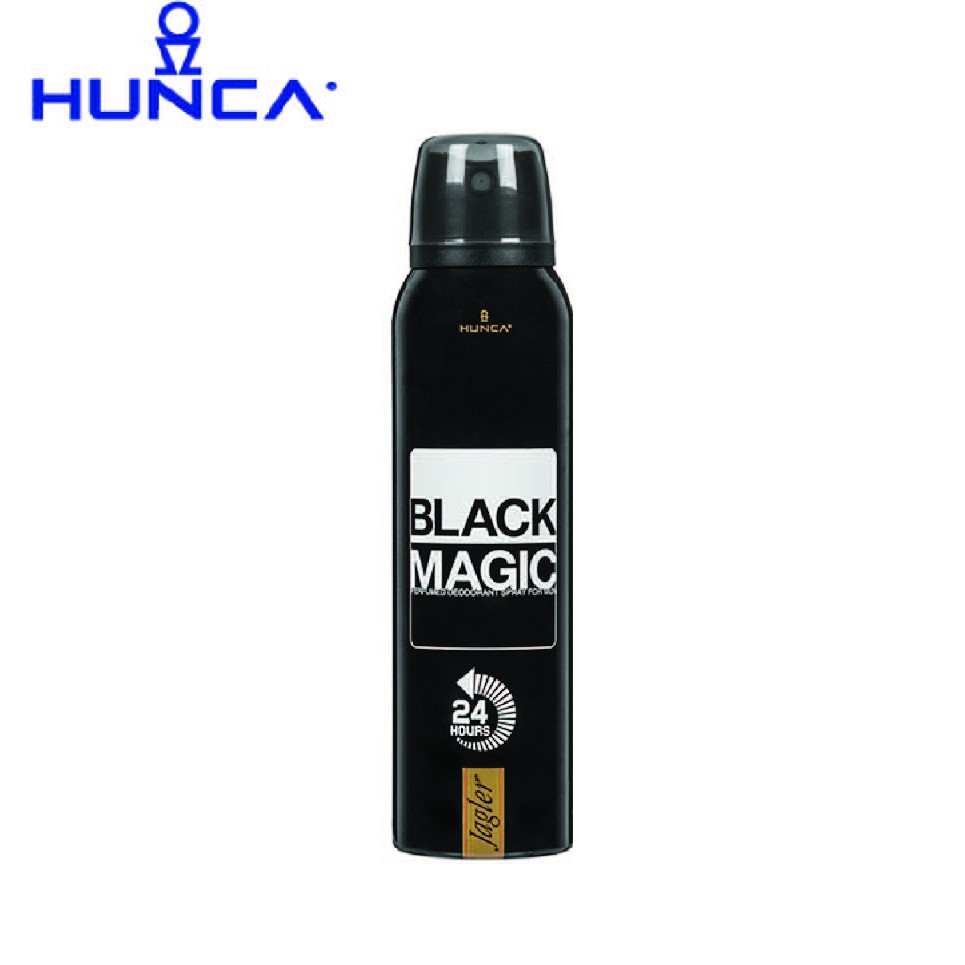 Xịt Khử Mùi Nam Nước Hoa Nam Tính, Cổ Điển, Bí Ẩn JAGLER BLACK MAGIC HUNCA 150ml