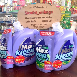 [Mã HC0505 giảm 8% đơn 250K] [Kẹp Tặng] Nước Giặt-Xả Max Kleen 2,4kg Hương Huyền Diệu/Vườn Sớm Mai + Túi 600g
