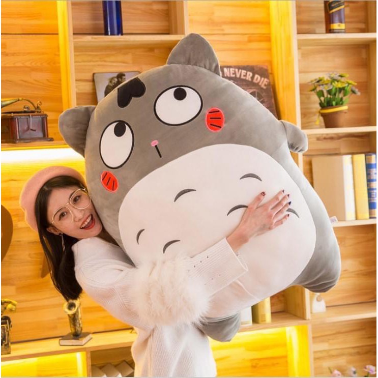 GỐI ÔM GẤU BÔNG SIÊU TO KHỔNG LÒ TOTORO XÁM