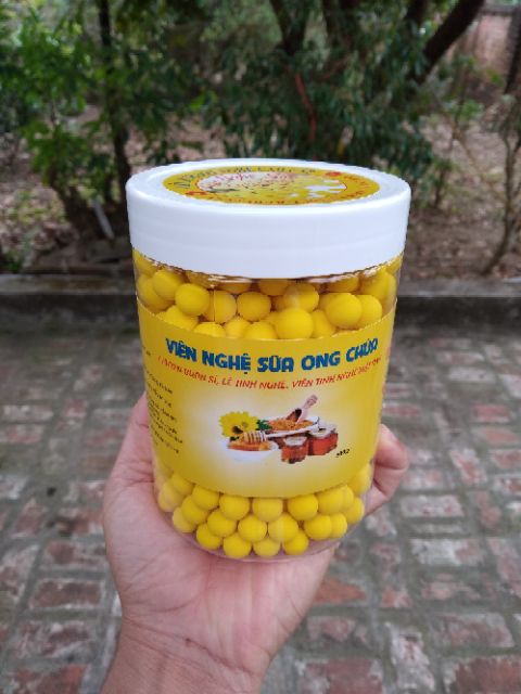 [CHÍNH HÃNG] Viên tinh bột nghệ mật ong sữa ong chúa  (Lọ 500gr)