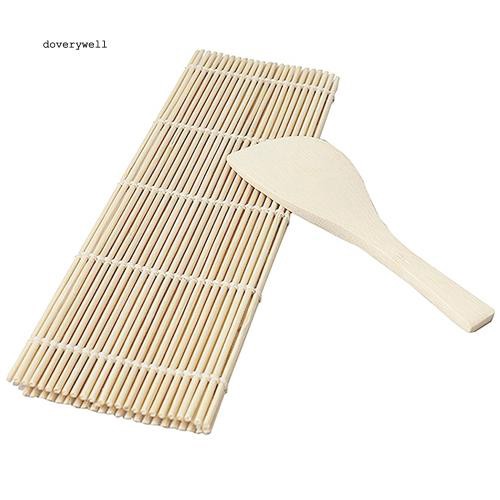 Mành tre cuốn sushi kèm vá xới cơm