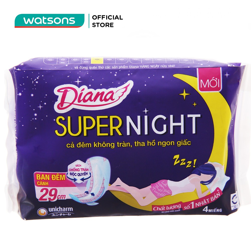 Băng Vệ Sinh Diana Super Night 29cm