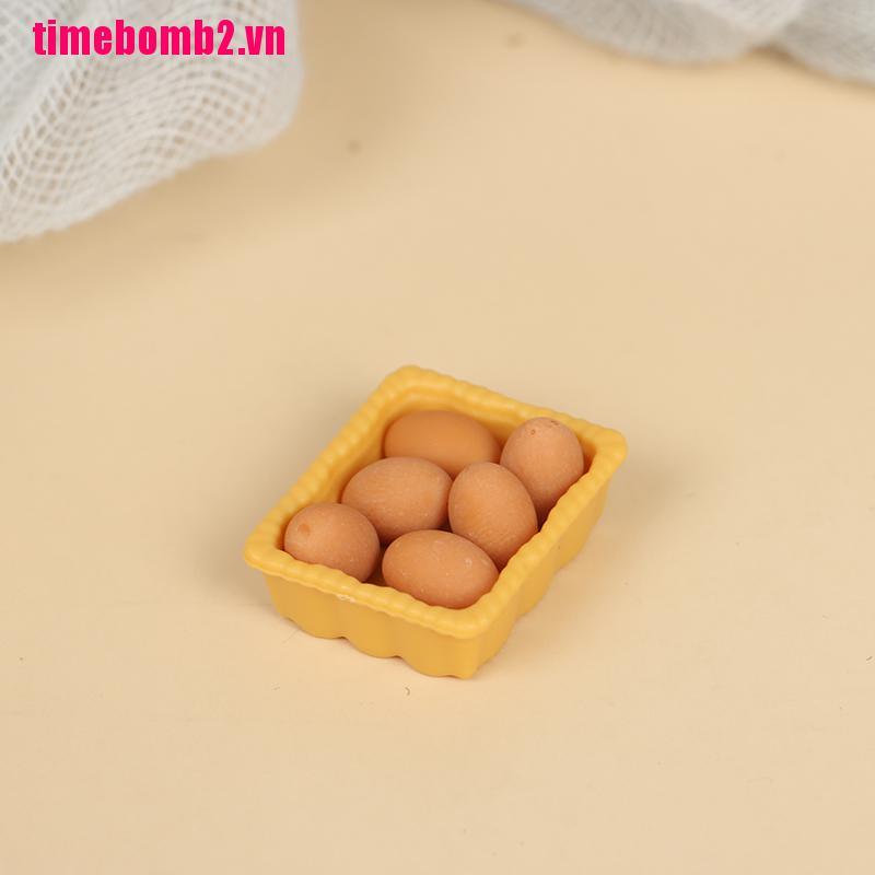 Khay đựng trứng mini trang trí nhà búp bê tỉ lệ 1:1