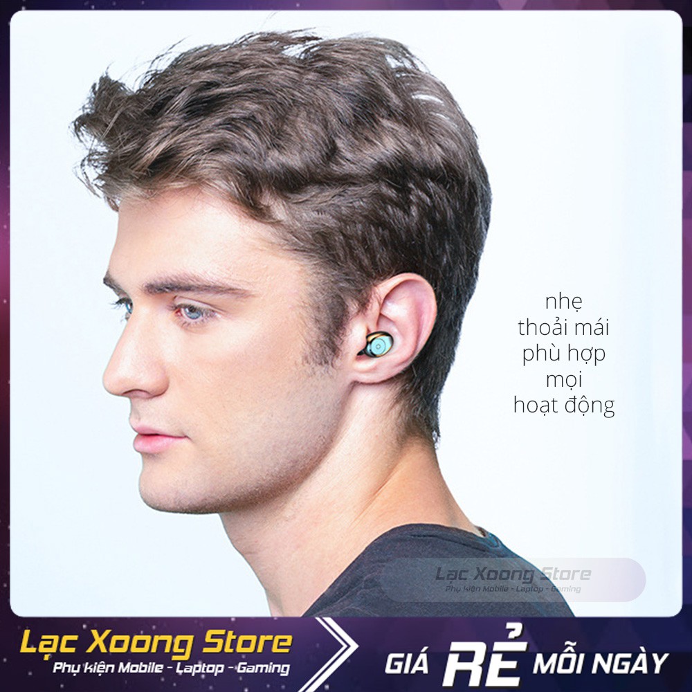 [XẢ HÀNG CỰC GẮT] Tai nghe Bluetooth Amoi F9 LED - Nút cảm ứng, chống nước, kén sạc dự phòng 2000mAh | Bass dày, nhạc êm | BigBuy360 - bigbuy360.vn