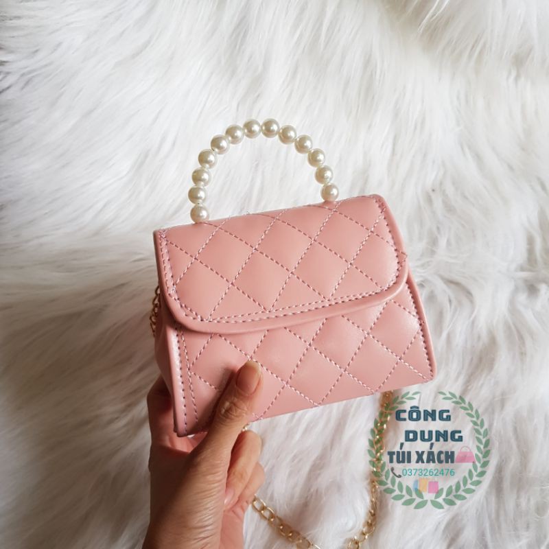[Mã FAMAYWA2 giảm 10K đơn 50K] Túi đeo chéo mini quai ngọc hot (T7- size 15cm) | BigBuy360 - bigbuy360.vn