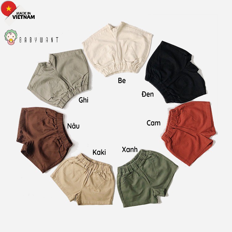 Quần short cho bé phong cách hàn quốc chất liệu Linen 9 đến 19kg BABYWANT