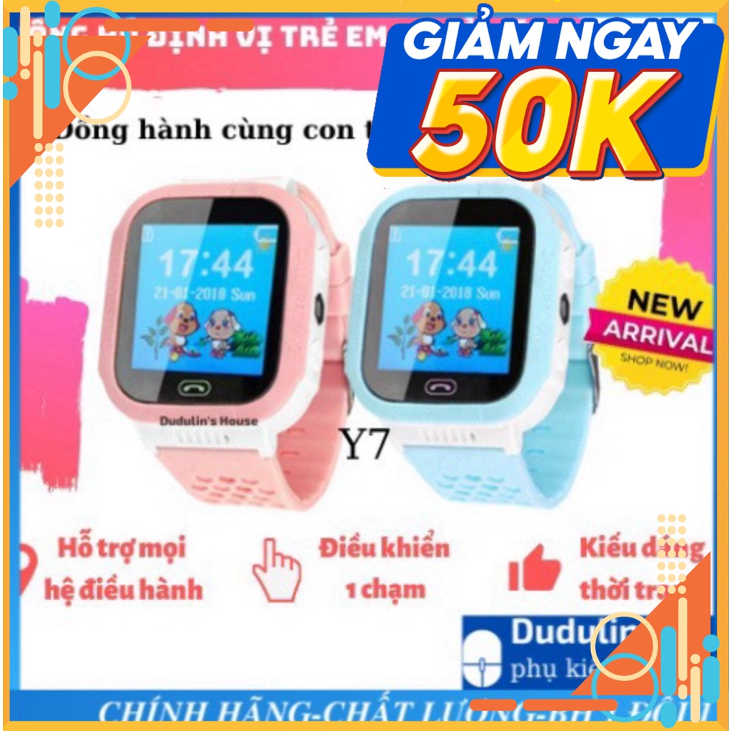 Đồng hồ thông minh định vị trẻ em Y7/Y2 (GPS tracker) có nghe gọi, có cảm ứng, có Tiếng Việt
