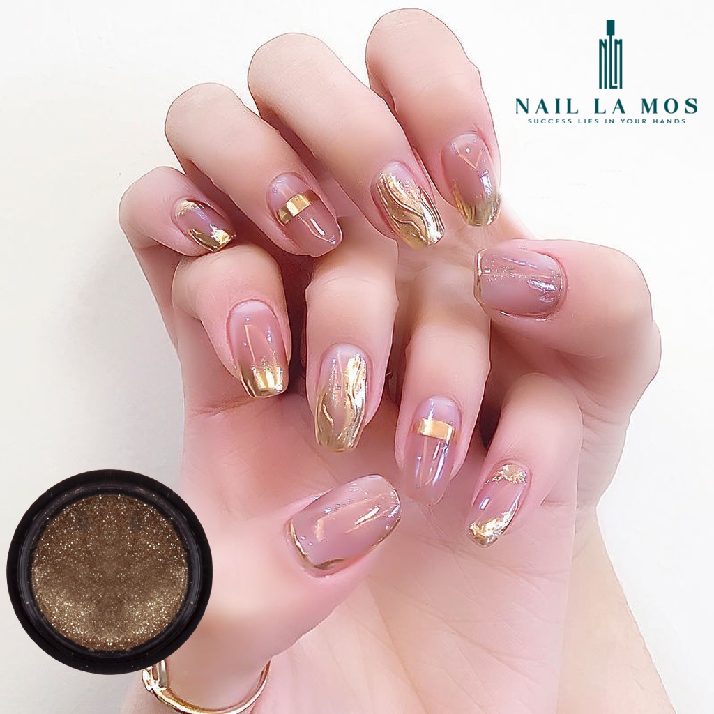 Set bột tráng gương nail 6 màu óng ánh - Nhũ trang trí móng nhiều màu