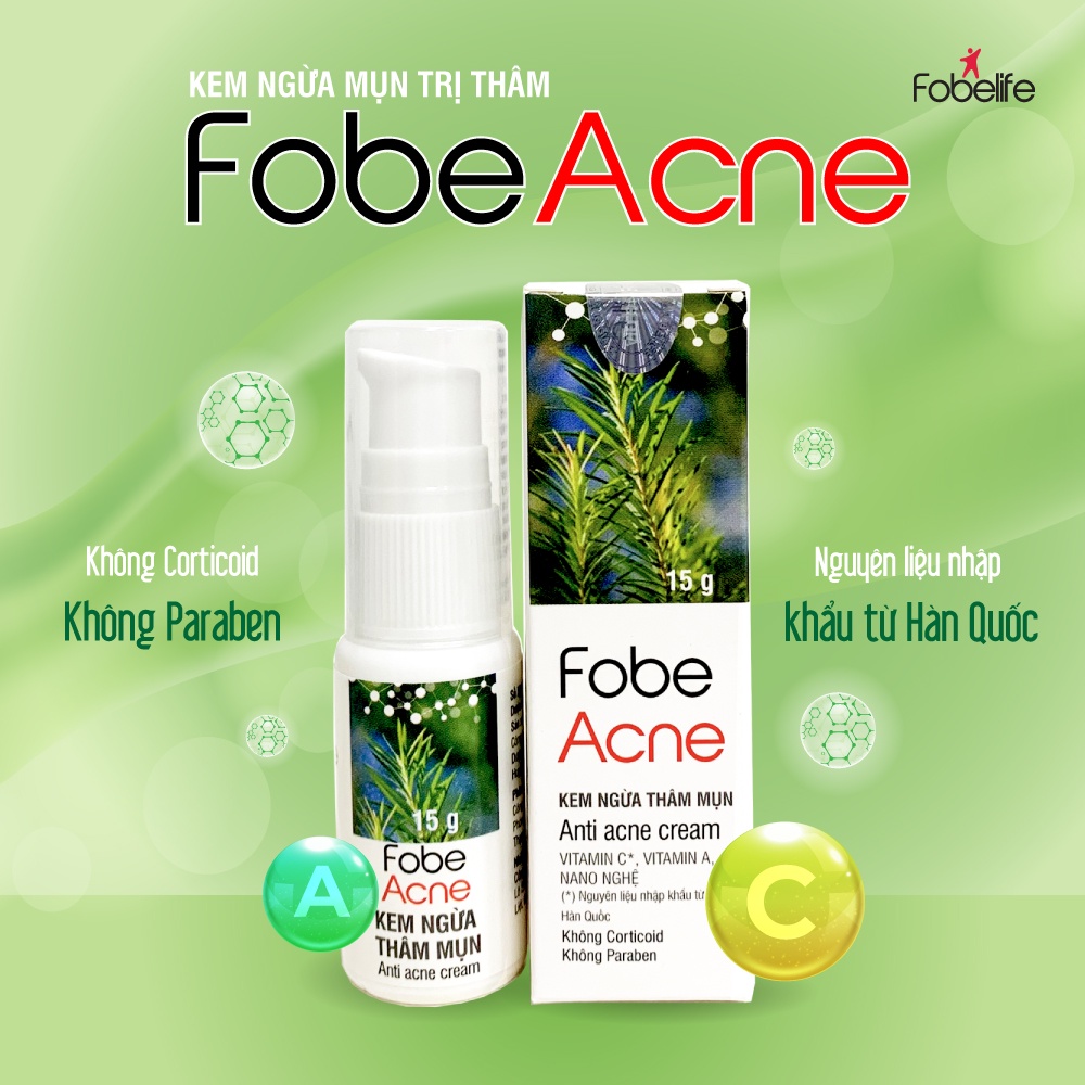 Kem ngừa thâm sẹo do mụn Fobe acne tuýp 15g