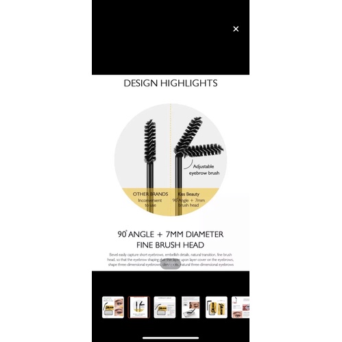 Sáp định hình lông mày KissBeauty tạo dáng 3D trong suốt chống nước lâu trôi | BigBuy360 - bigbuy360.vn