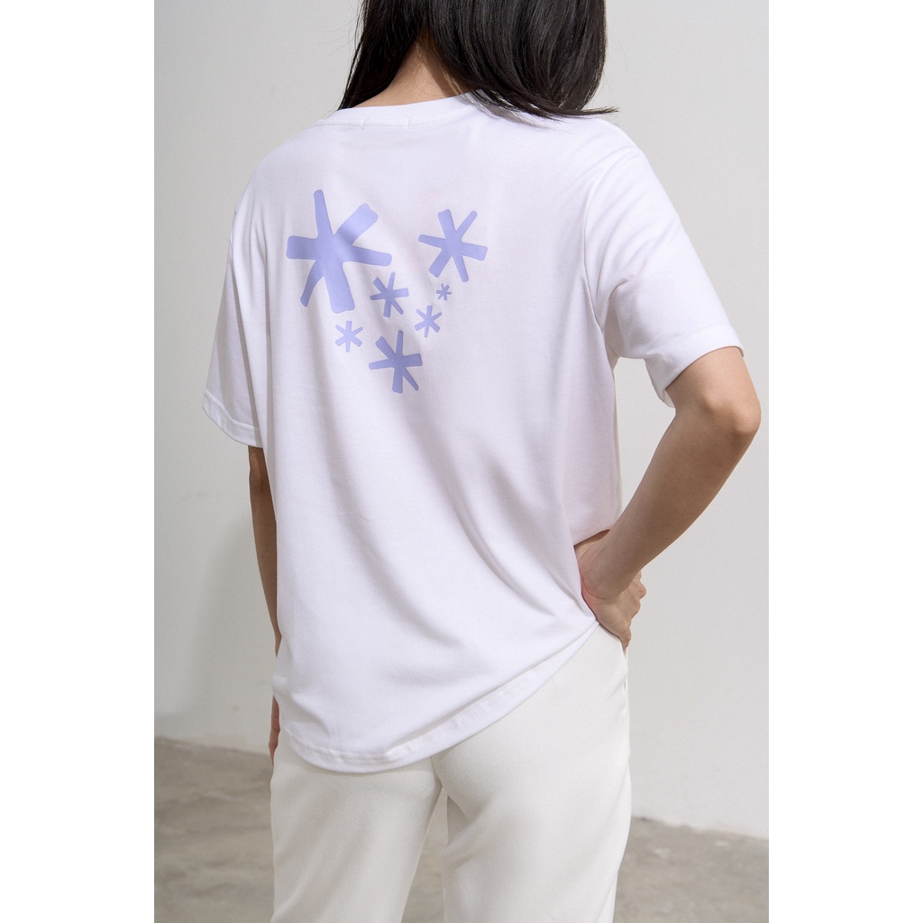 Áo thun cotton MAYBI oversize in họa tiết hoa nhiều màu năng động