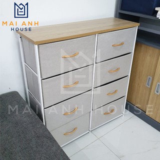 Tủ quần áo đa năng 8 ngăn vải Oxfort 600D, xếp gọn, tiết kiệm diện tích, khung sắt tròn sơn tĩnh điện