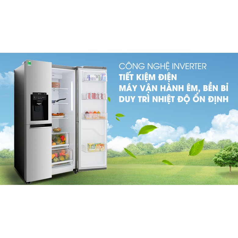 Tủ lạnh LG Inverter 601 lít GR-D247JDS (2018) (Miễn phí giao tại HCM-ngoài tỉnh liên hệ shop)