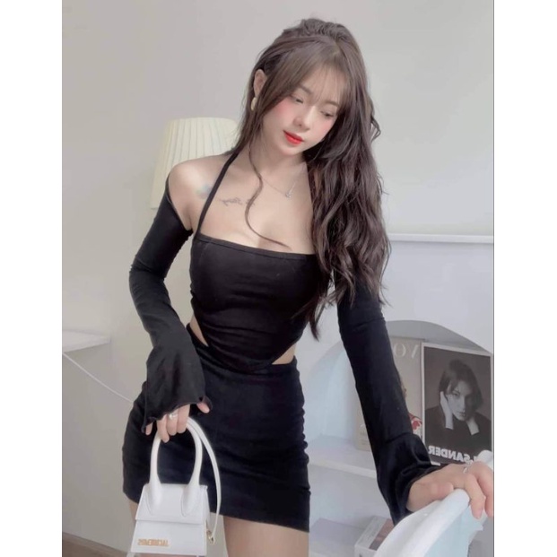 SET 3 MÓN ÁO YẾM KHOÁT TAY DÀI