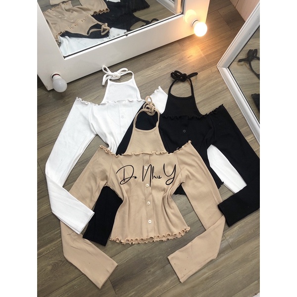 ÁO YẾM CỘT DÂY TAY DÀI