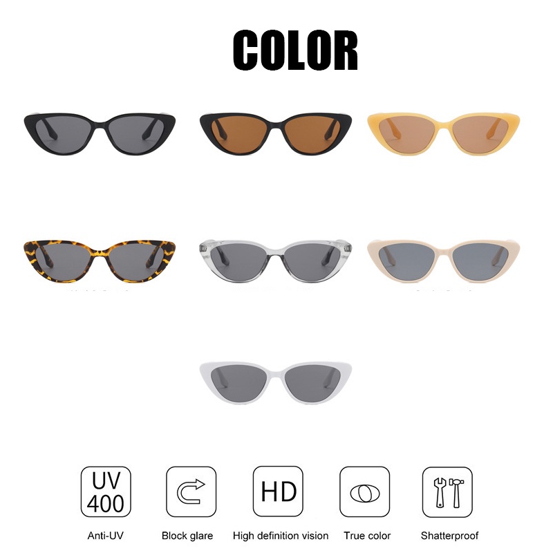 (AIMURUSI) COD Kính Mát Gọng Mắt Mèo Phong Cách Retro Thời Trang Cho Nữ Đàn Ông