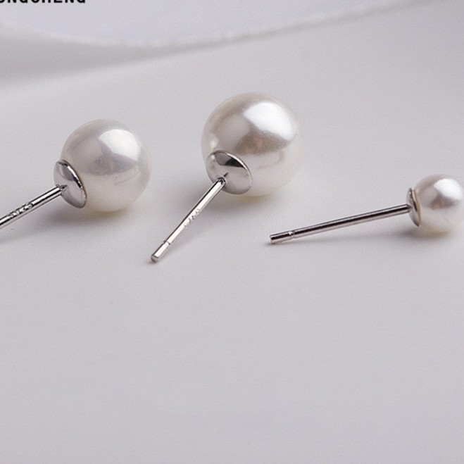 Khuyên tai Bạc ý 925 ngọc trai nhân tạo cho nữ