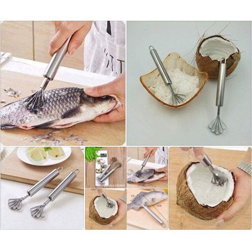 Dụng cụ đánh vảy cá kiêm nạo dừa 2 trong 1