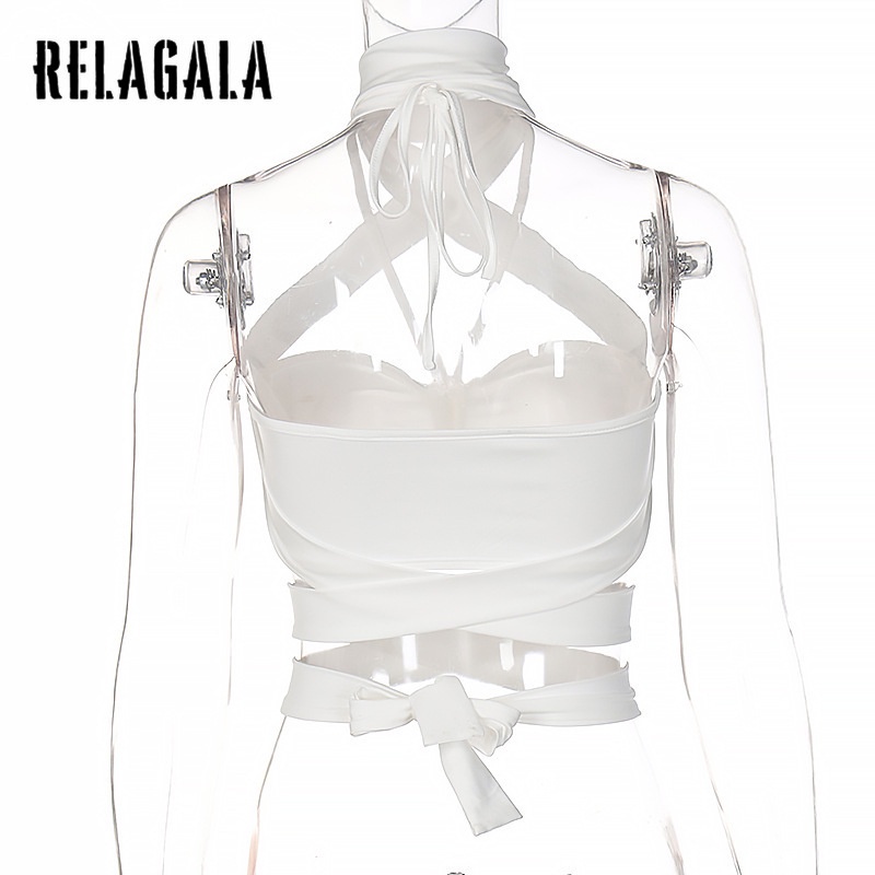 Relagala Áo Ống Hở Rốn Gợi Cảm Thời Trang Cho Nữ
