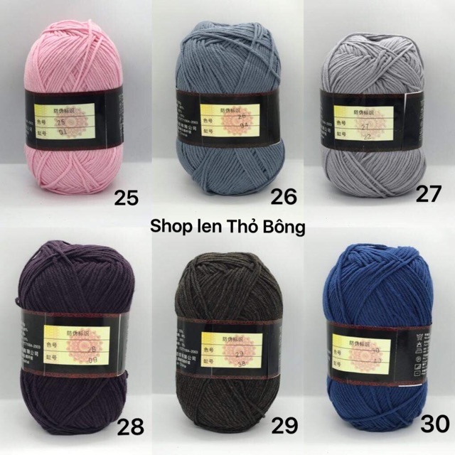 Len milk cotton loại 1