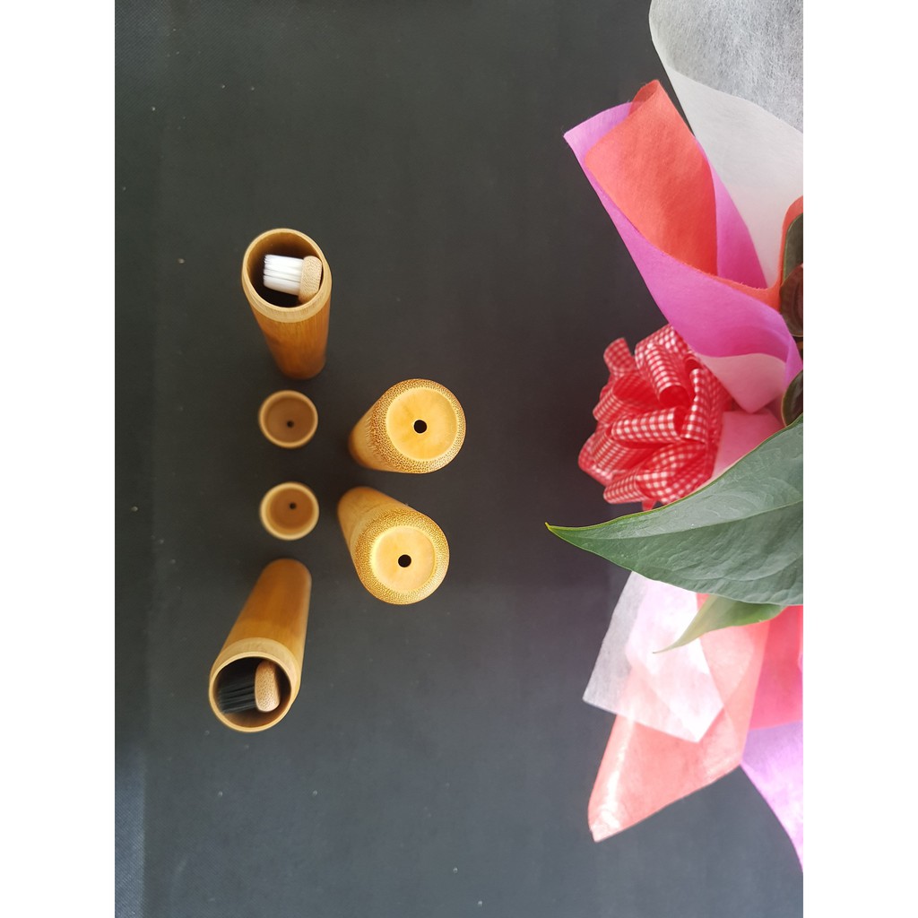 Hộp tre đựng bàn chải đánh răng || đựng bút bi tre hoặc đựng ống hút tre