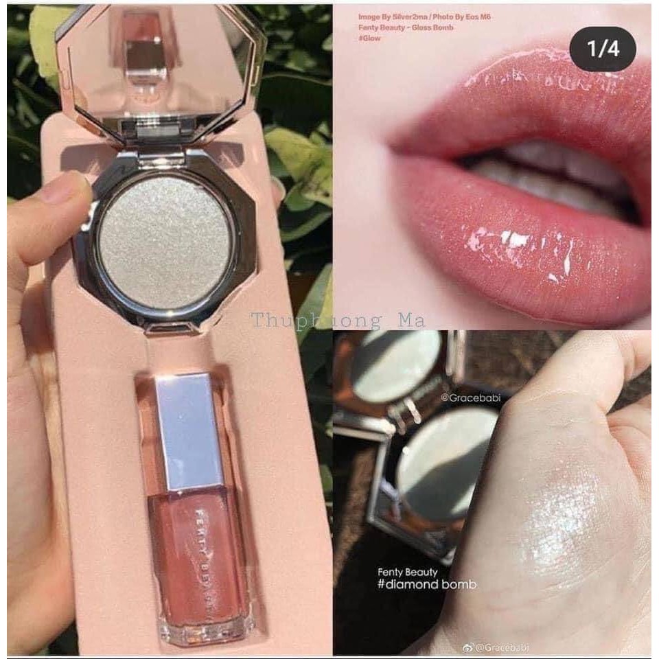Set son + highlight Fenty Beauty Bomb Baby Mini Lip And Face | BigBuy360 - bigbuy360.vn