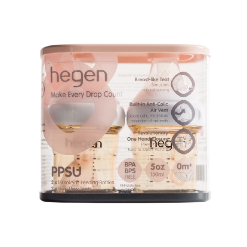 Bộ 2 bình sữa Hegen 150ml /240ml /330ml - Có tách lẻ không hộp