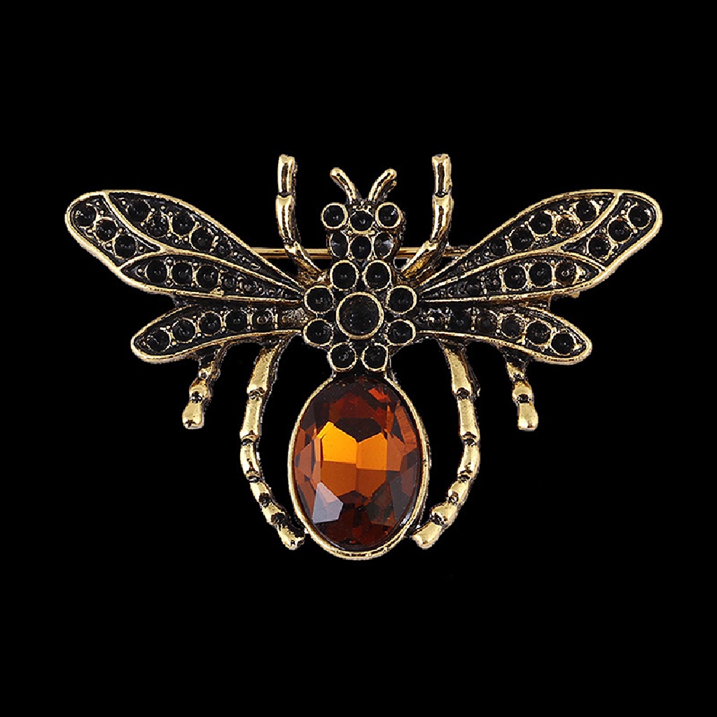 Ghim cài áo hình chuồn chuồn đính đá phong cách retro