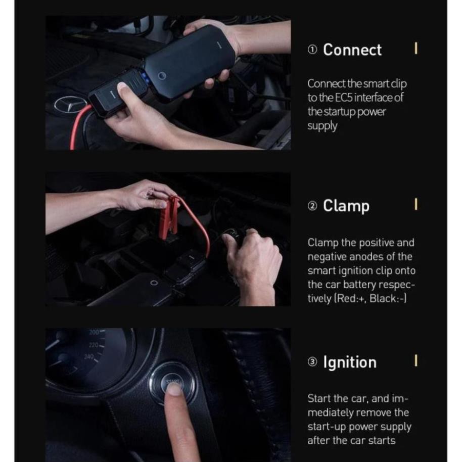 Tontai Floop Bộ Kích Nổ Ô Tô Đa Năng Baseus Super Energy Car Jump Starter Kiêm Pin Dự Phòng CRJS01 - 8000mAh MHB18