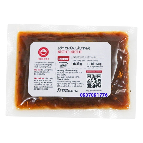 Sốt chấm lẩu Thái Kichi-Kichi gói nhỏ 50gr